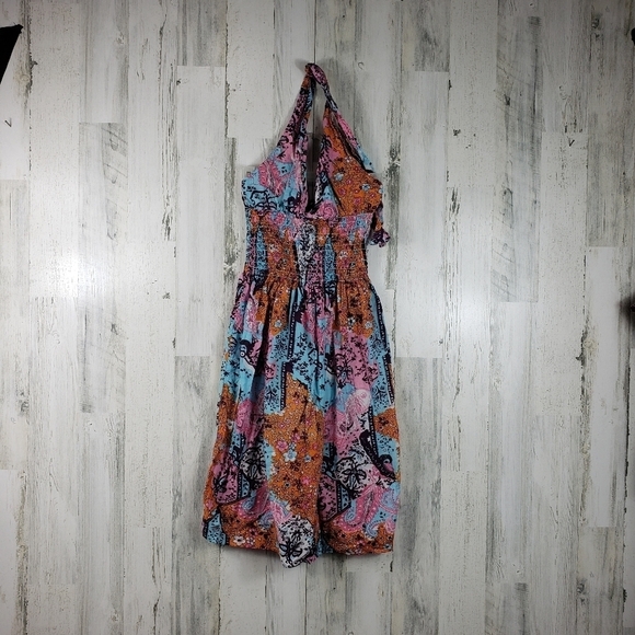 Cherry krave boho colorful halter summer dress juniors size large (13) - Picture 10 of 10